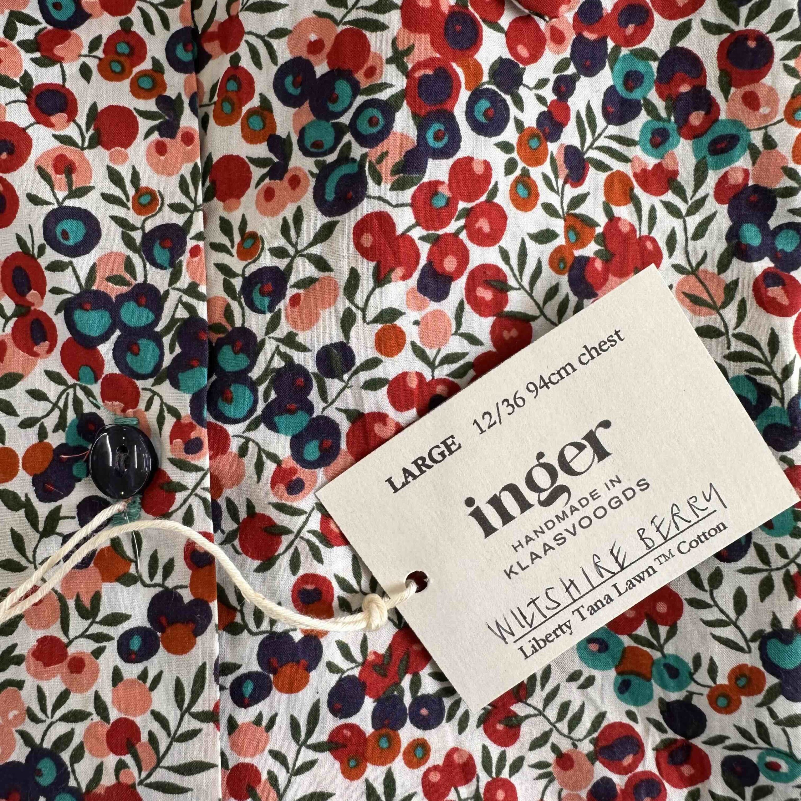 Shirt Wiltshire Berry rust and turquoise size Large/36 - Image 2